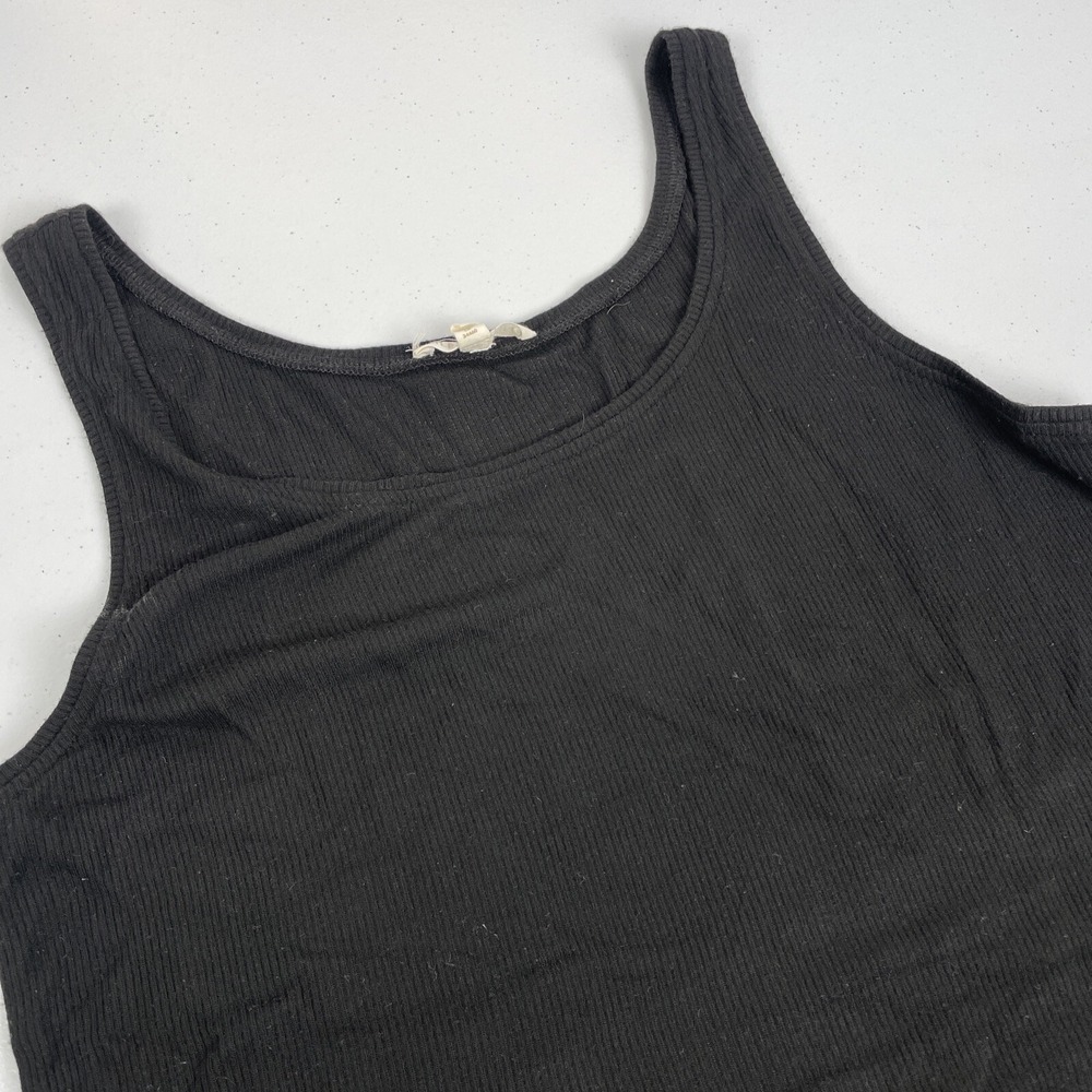 Eileen Fisher Tank Top Women's Size Small Italian Yarn Black Ribbed Viscose